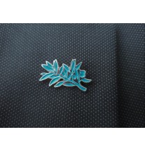 Épinglette rameau turquoise