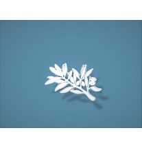 Épinglette rameau blanche