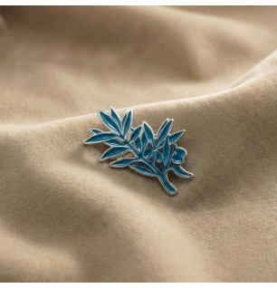 Épinglette rameau turquoise