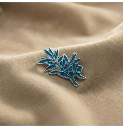 Épinglette rameau turquoise