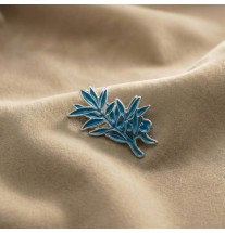 Épinglette rameau turquoise