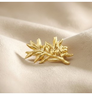 Épinglette rameau dorée