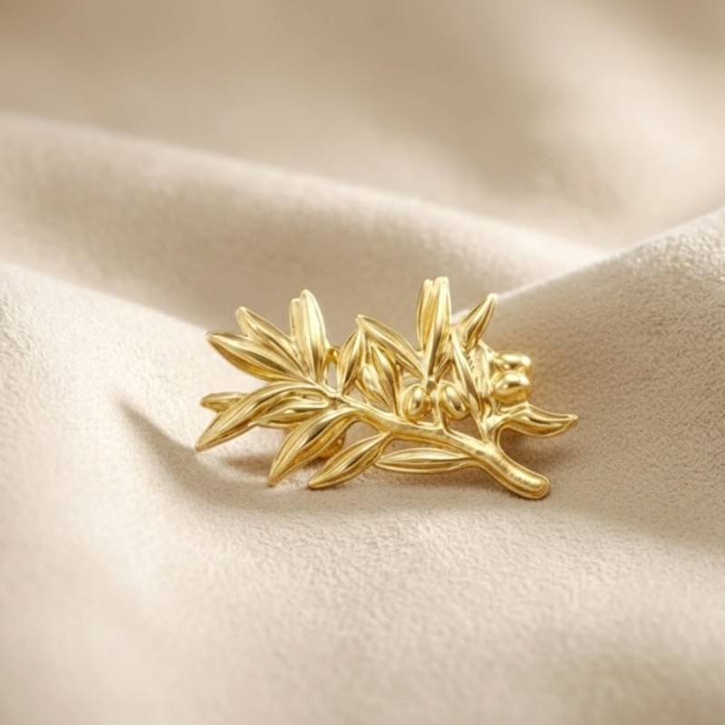 Épinglette rameau dorée
