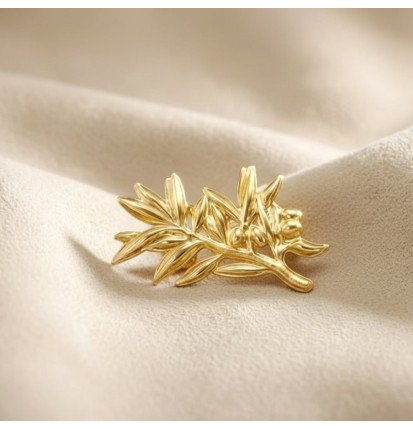 Épinglette rameau dorée