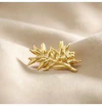 Épinglette rameau dorée