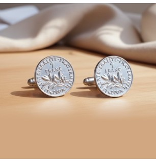 Boutons de manchette 1 franc