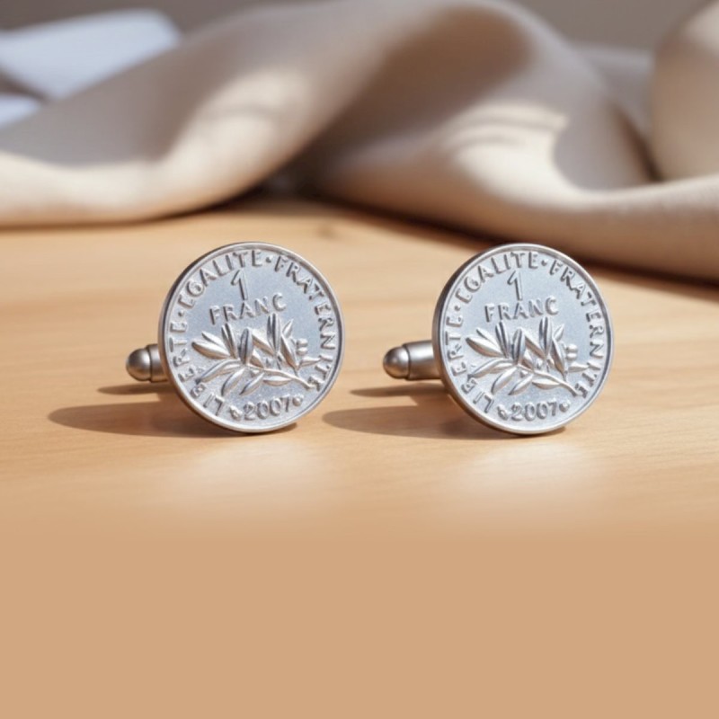 Boutons de manchette 1 franc