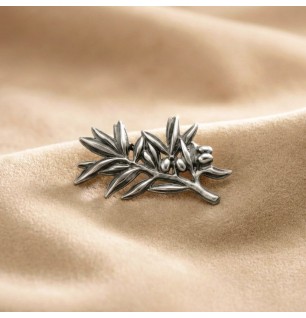Épinglette rameau argent