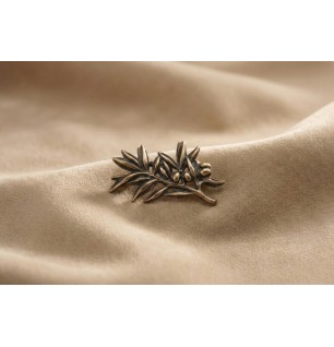 Épinglette rameau bronze
