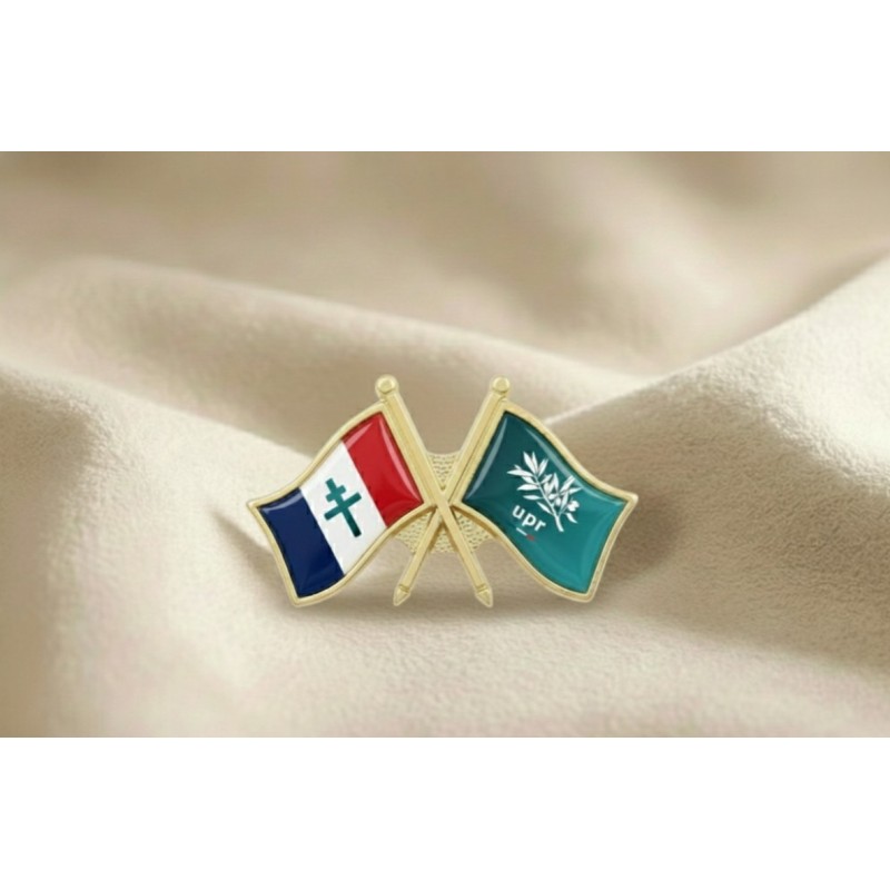 Épinglette drapeaux tricolore / UPR