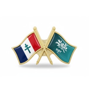 Épinglette drapeaux tricolore / UPR