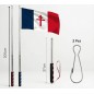 Mât de drapeau télescopique 2m