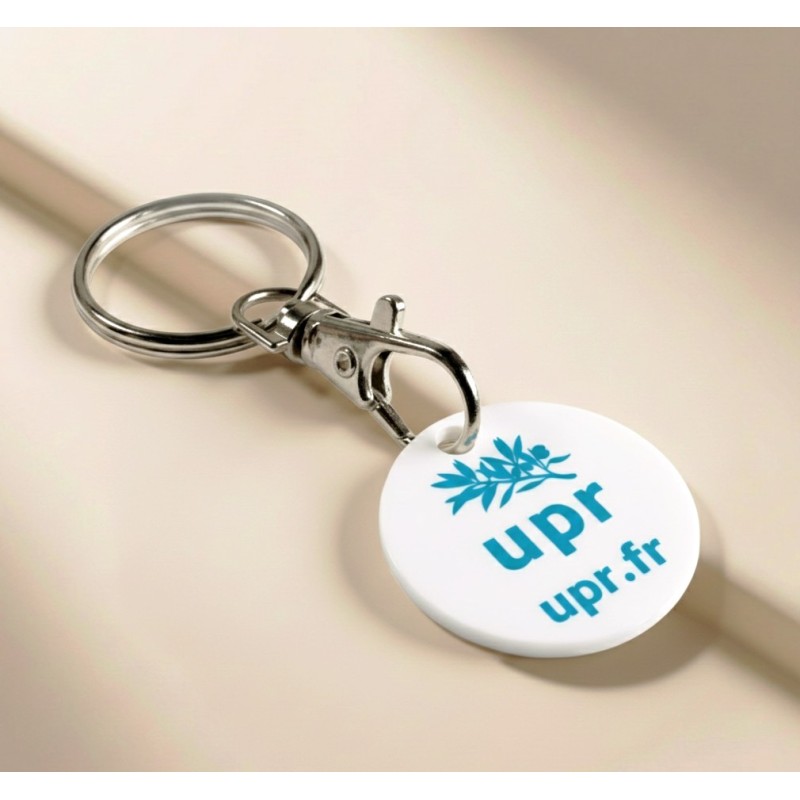 Porte-clefs jeton caddie