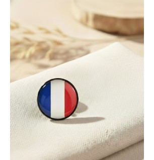 Épinglette ronde tricolore Finition Bronze