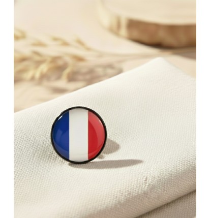 Épinglette ronde tricolore Finition Bronze