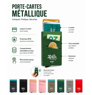 Porte-cartes métallique