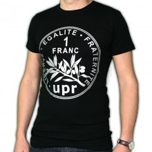 Tee-shirt noir "pièce de 1 franc"