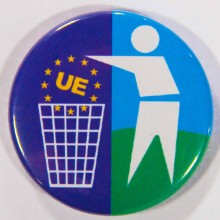 Badge UE poubelle 38mm