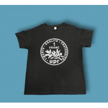 Tee-shirt noir "pièce de 1 franc"
