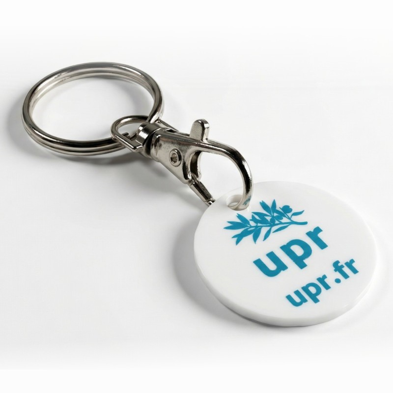 Porte-clefs jeton caddie